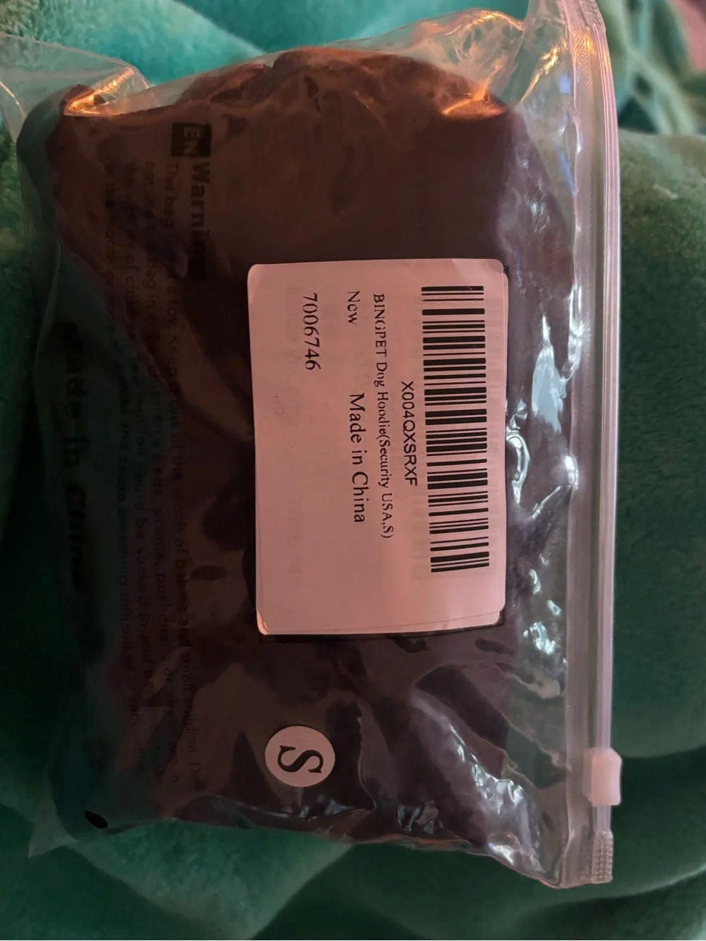 Bingpet Security Dog Hoodie Size Small